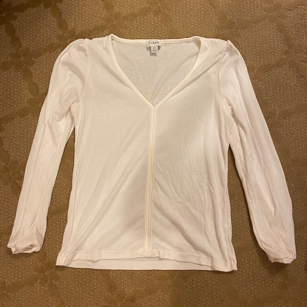 JCrew White Long Sleeve Shirt